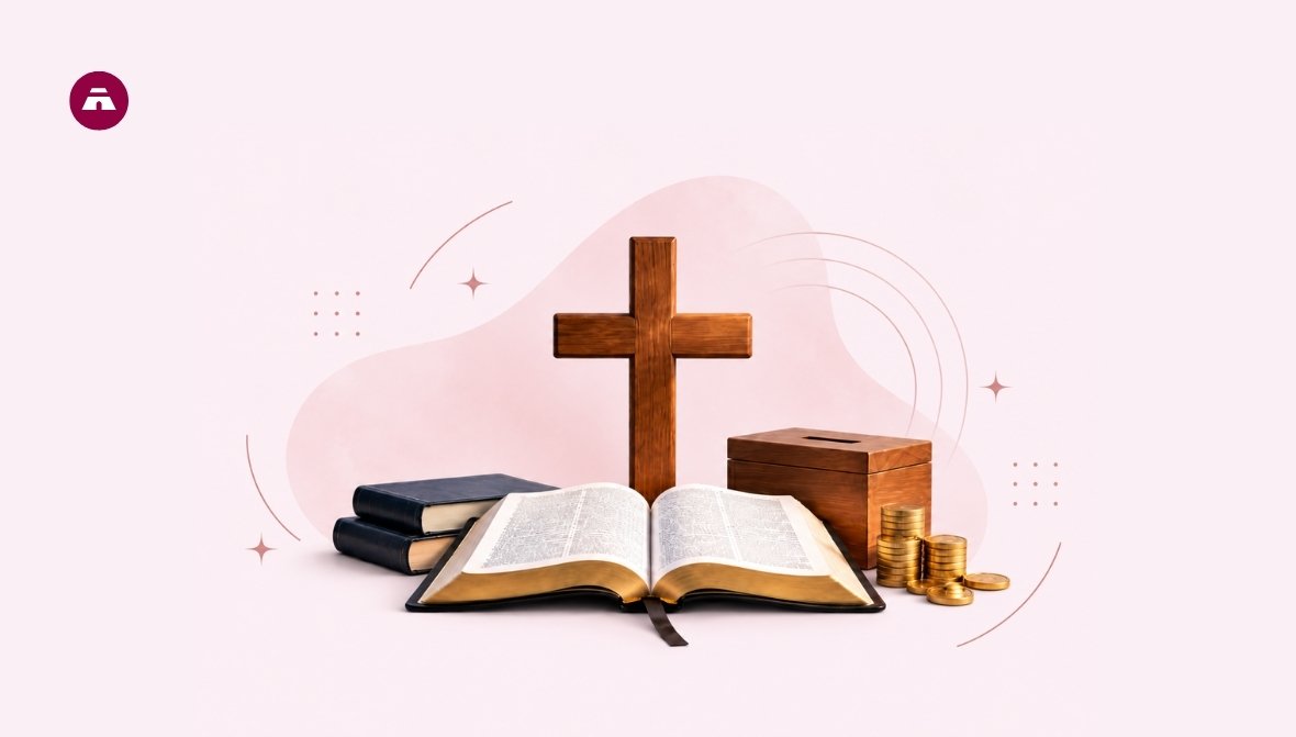Illustration of church members reading together representing biblical principles on church stability
