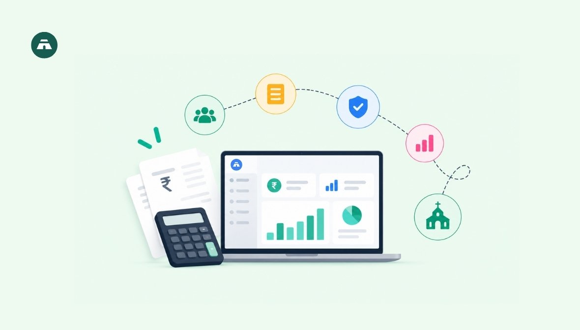 Rupee and checklist icons representing top reasons to choose Tabernacle accounting