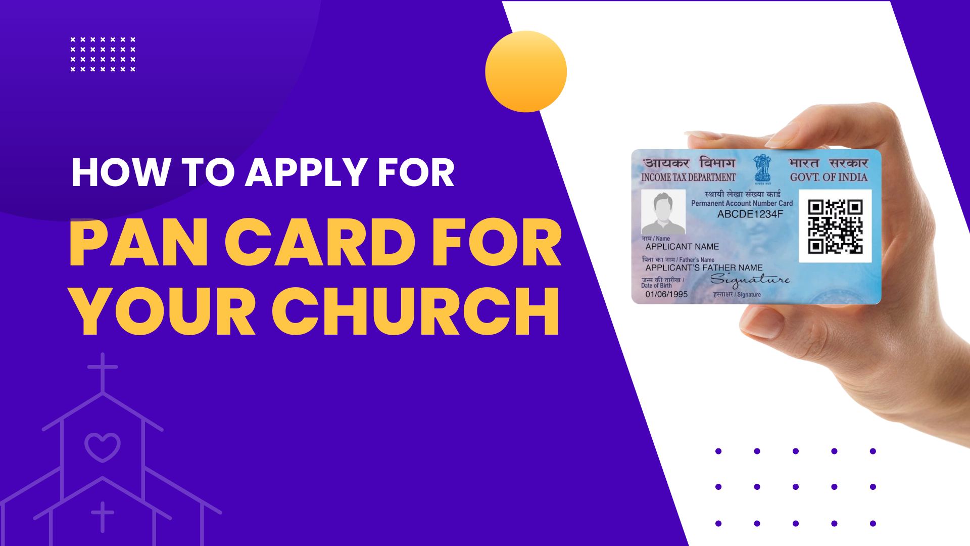 How to apply for  PAN Card for your Church?